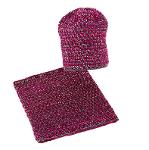 Set cappello autunnale da donna, sciarpa amaranto